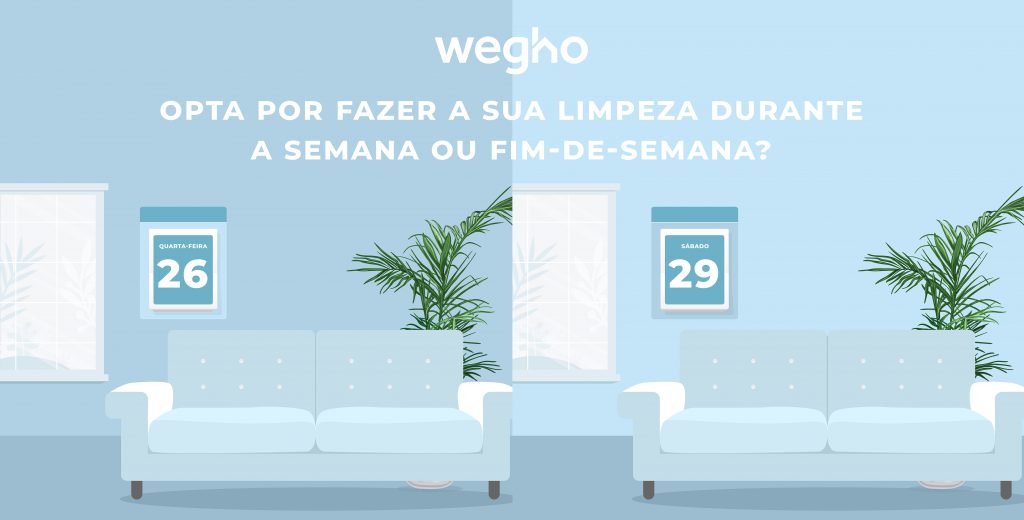Limpeza de Manutenção durante a semana ou durante o fim-de-semana