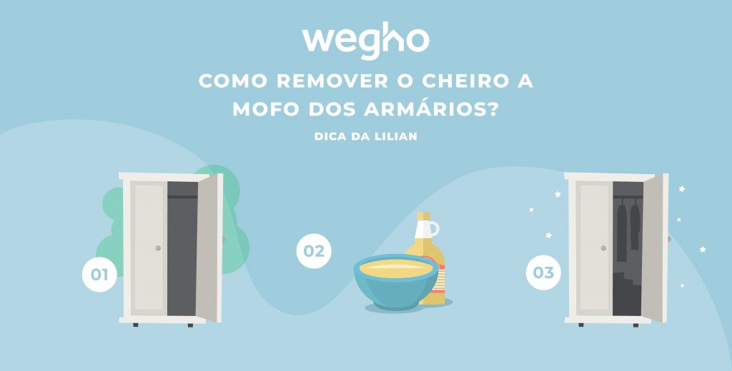 Como remover o cheiro a mofo dos armários?