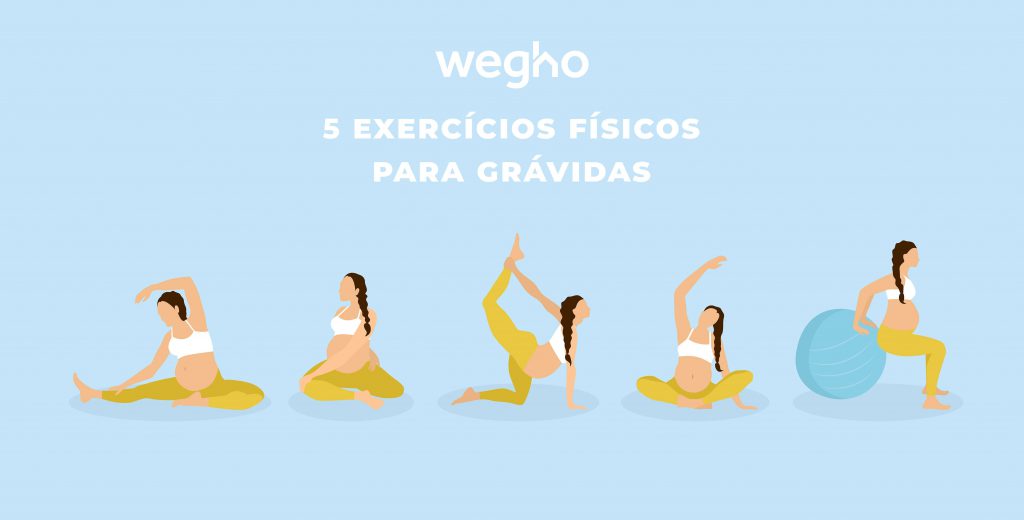 Exercício físico no verão: 5 exercícios para grávidas ; mulher grávida a fazer exercícios físicos, alongamentos e com uma bola de pilates