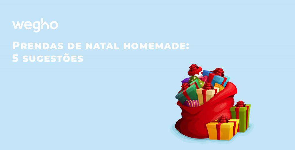 Prendas de Natal Homemade - saco vermelho recheado de prendas e presentes da Natal feitos em casa para ferecer a familiares e amigos